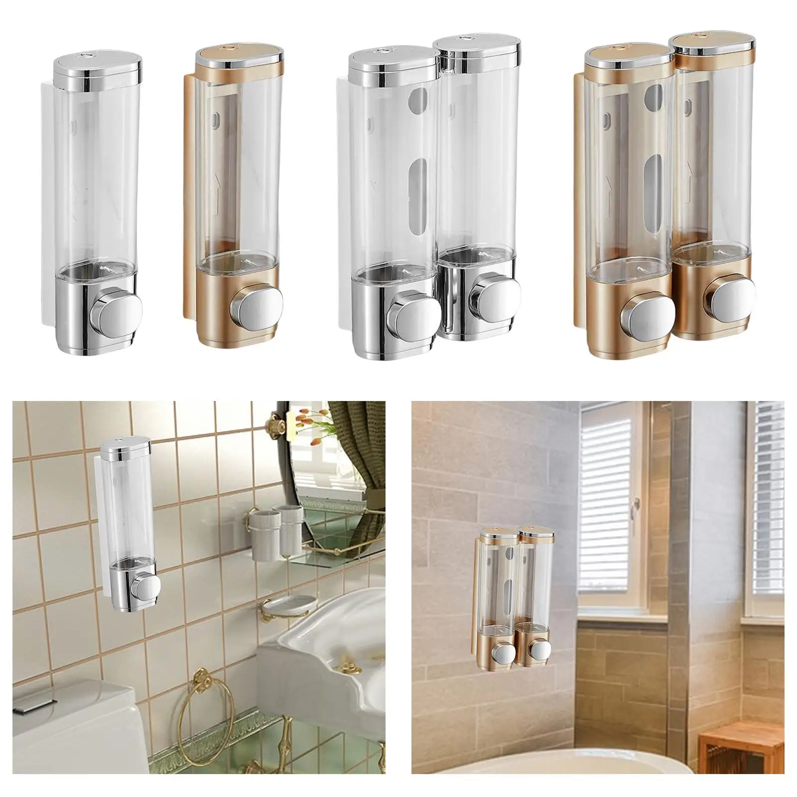 Hand press soap dispenser assembly, shower liquid soap dispenser for bathroom,