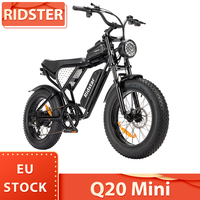 Ridstar Q20 Mini Electric Bike 1000W Motor 48V 15AH Battery 20*4.0 inch Fat Tires E-Bike 40km/h Max Speed 80km Range Disc Brakes