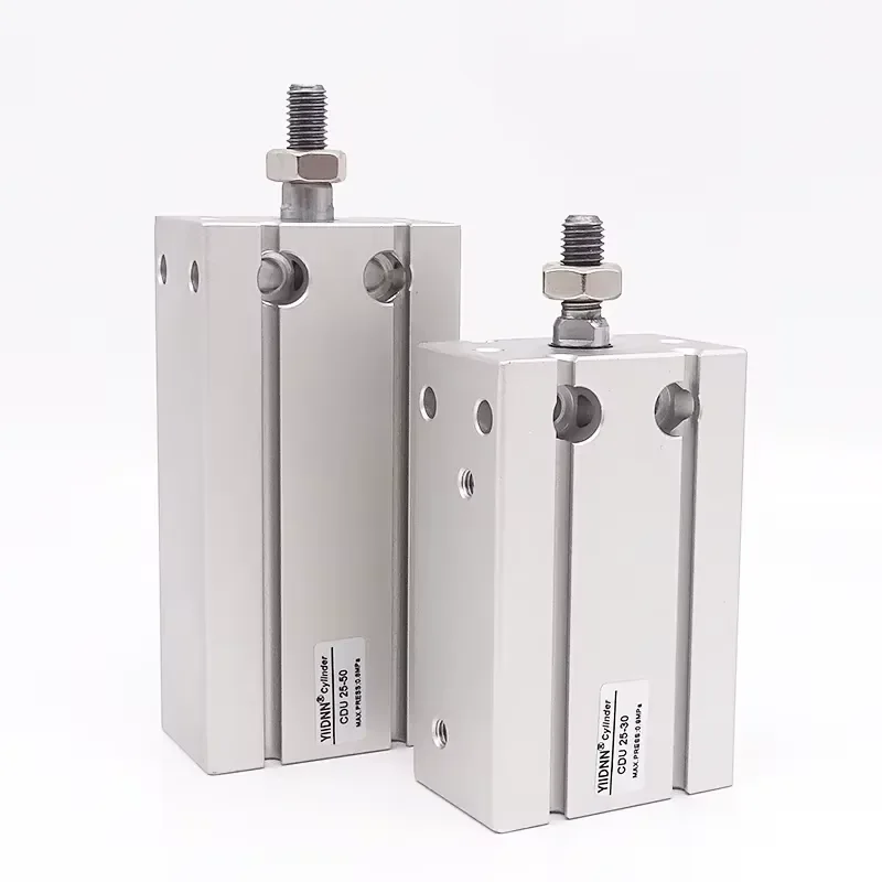 CU CDU Pneumatic Installation Free Compact Aluminum Alloy Single Rod Double Action Small Pneumatic Installation Piston