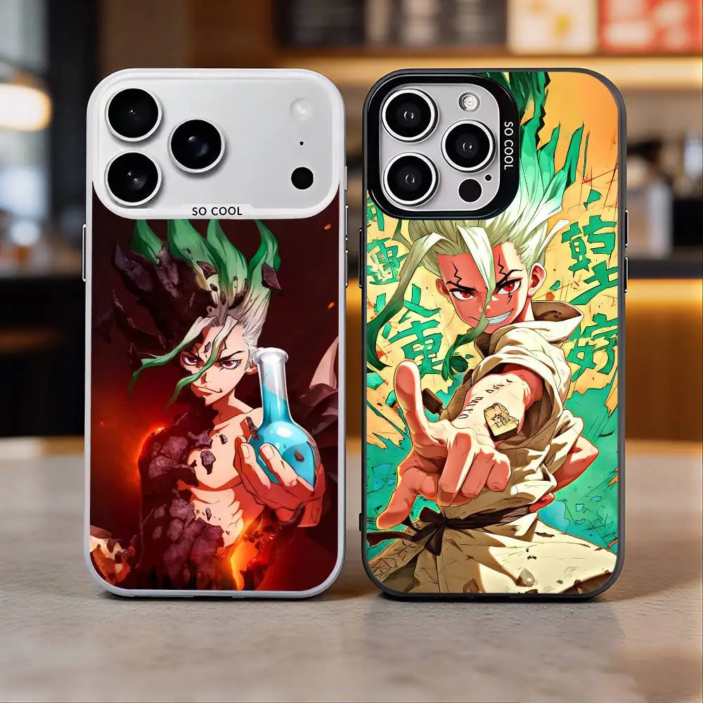 

Dr S-STONE Phone Case For iPhone 17, 16,15,14,13,12,11 Plus,Pro Max, Colorful Silver Funda Cover