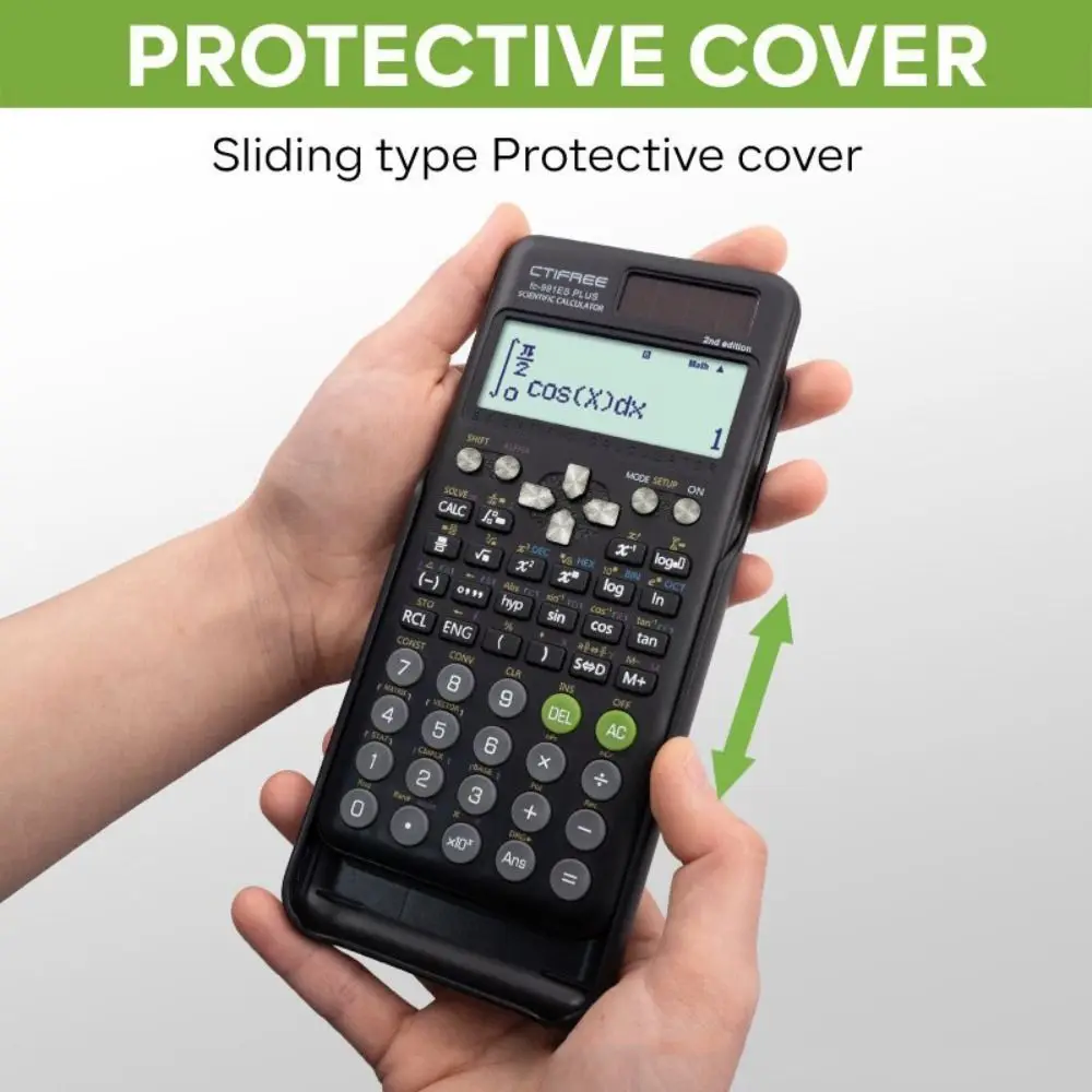Portable 991ES Plus-2nd Edition Scientific Calculator Student Stationery with Protective Case Function Calculato 417 Function