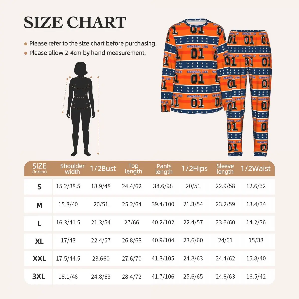 Dukes Of Hazzard Good Ol' Boys Racing Car Round Neck Long Sleeve Nightgowns for Sleepshirts Women Soft Pajama Set Long Pants