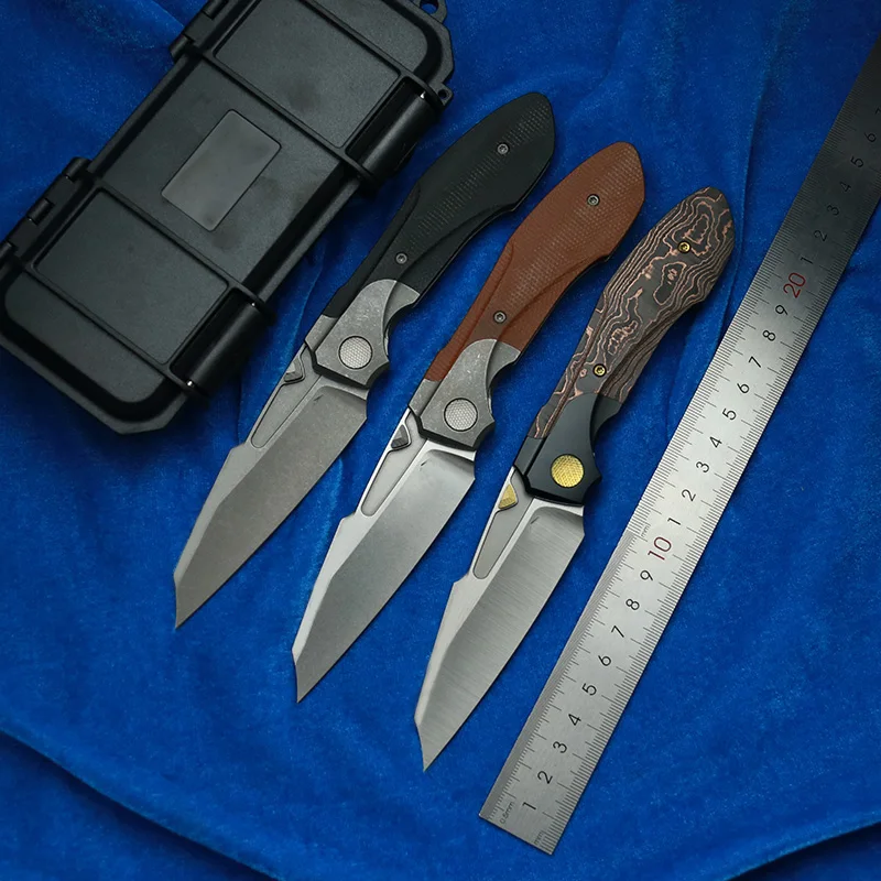 LEMIFSHE Make Voodoo N690 Blade Micatta+Titanium Alloy Handle Folding Knife Pocket Tool