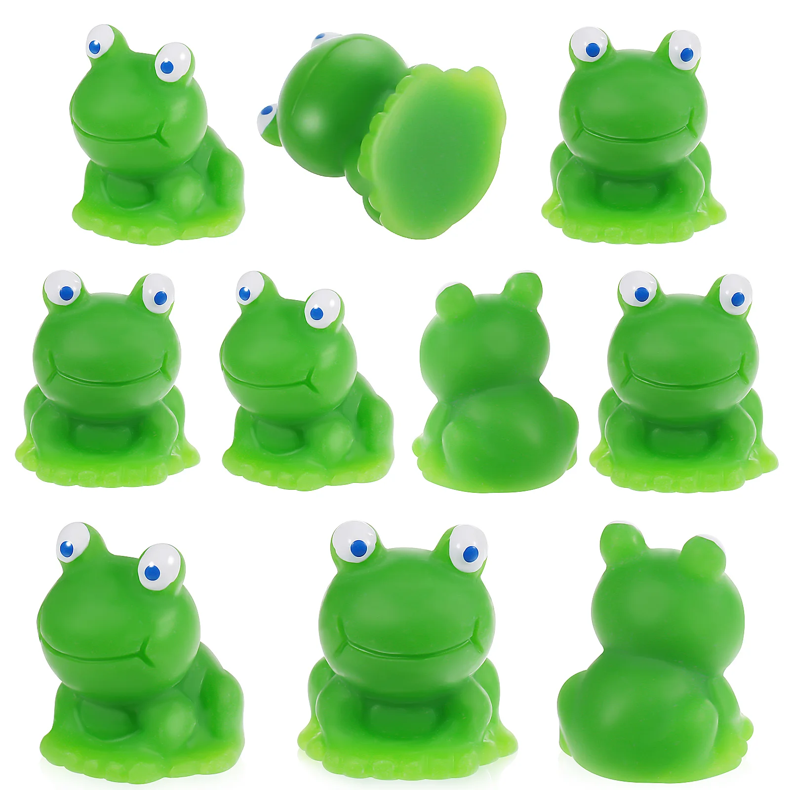 

10 Pcs Eye Frogs Resin naments Adorable Mini Figurines Home Decor Living Room Bedroom Study Pond Garden Tiny Animal Models