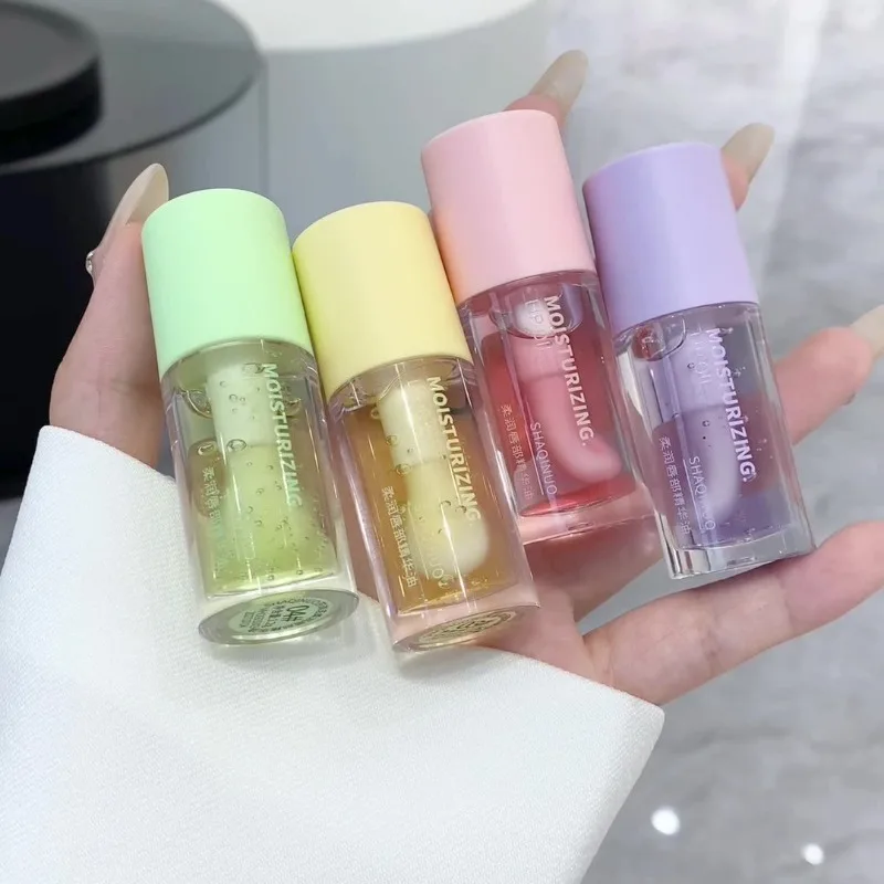 Lip Essence Oil Gloss Hydrating Plumping Treatment with Hyaluronic Acid Vitamin E Non Sticky Primer for Dry Lips Daily Care