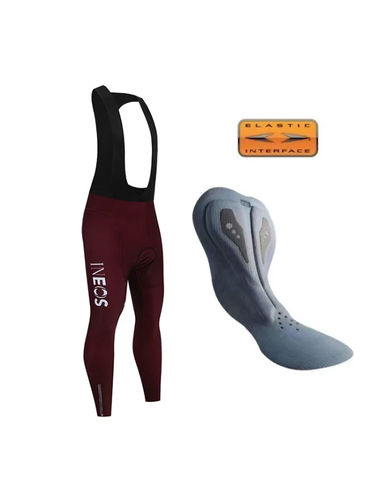 AliExpress NONE Italy Cycling Bib Pants Winter Thermal Fleece Cycling Bibs Tights Padded Pro Hot Warm Men's Cycling Bib Long Trousers 2025 Ineos