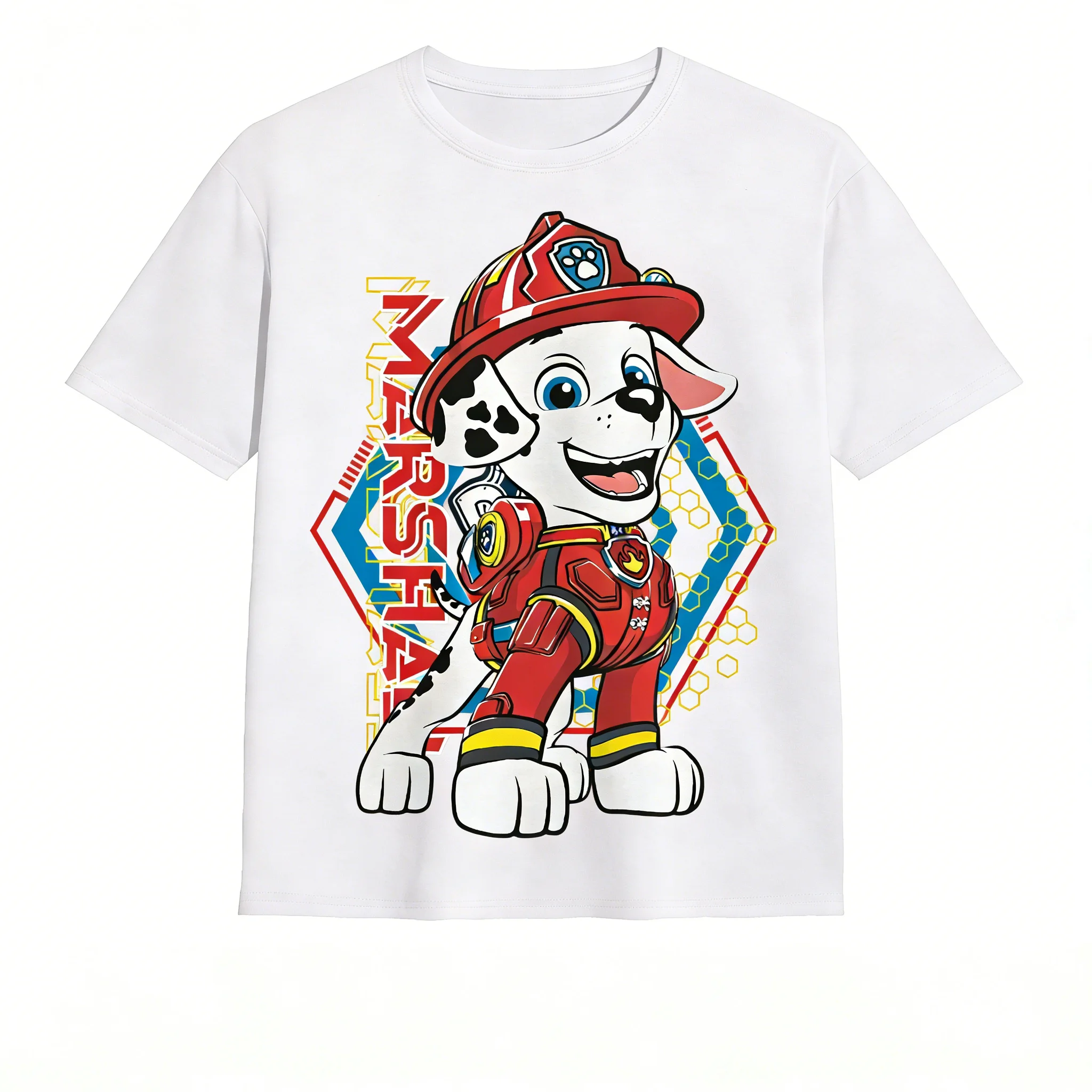 2026 New Summer PAW Patrol Children Short Sleeve T-shirt Cartoon Chase Rubble Print Pullover Boys Girls Casual Cotton Tops Gifts image 3