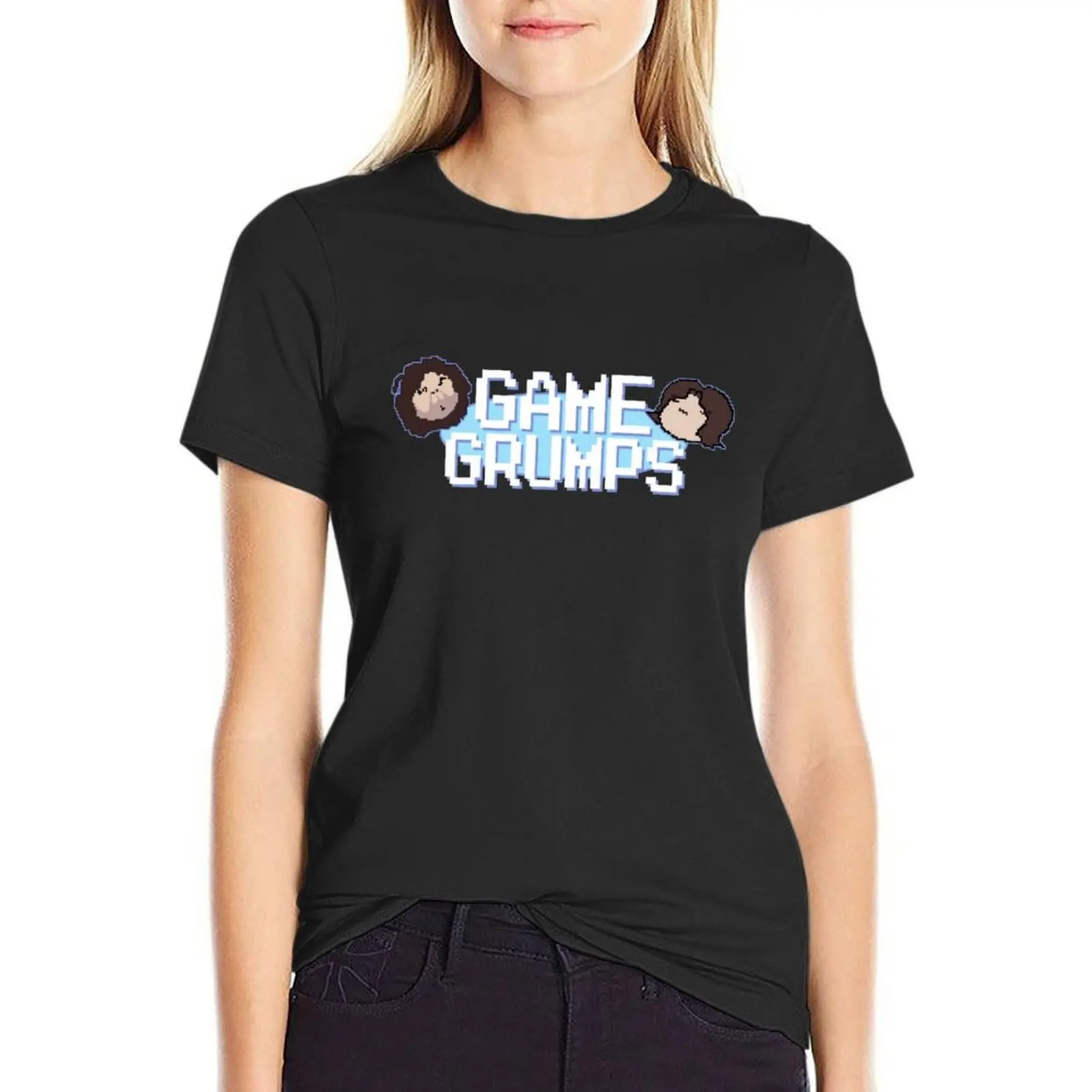 Pixel Grumps! T-Shirt Blouse plus size tops summer clothes oversized t shirts for Women