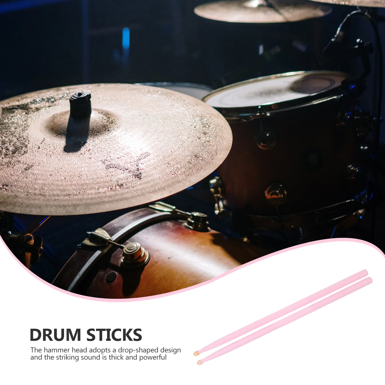 

4pcs Maple Wood Drum Sticks Lightweight Non-Slip Percussion Instrument For Kids Beginners Purple Bass Drumstick Accessories