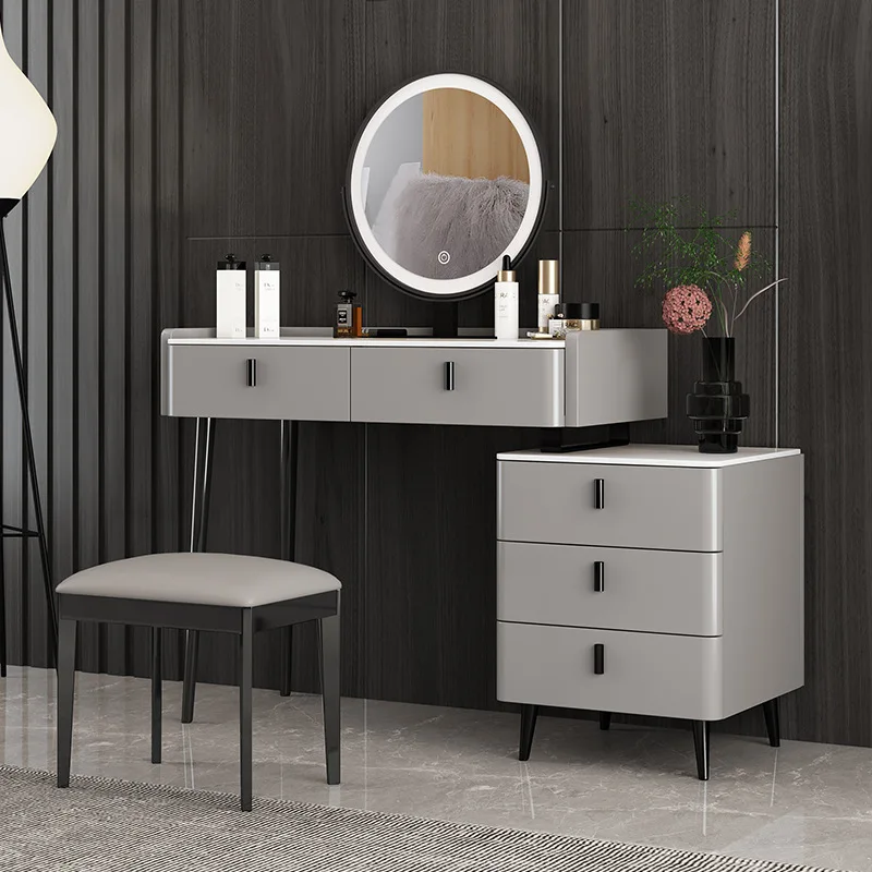 

Italian simple dresser bedroom Internet celebrity rock slab makeup table apartment storage cabinet integrated ins style