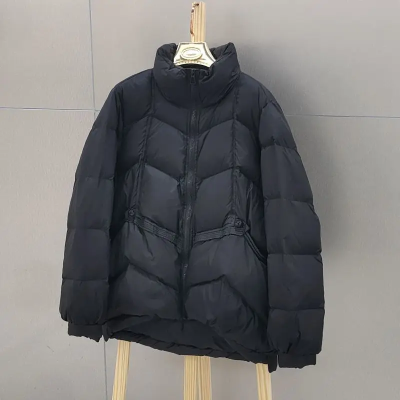 New Autumn Winter Down Korean Style Loose Slimming Short Stand-up Collar Warm Stylish Coat Fashion Simple Warm Women's Clothing