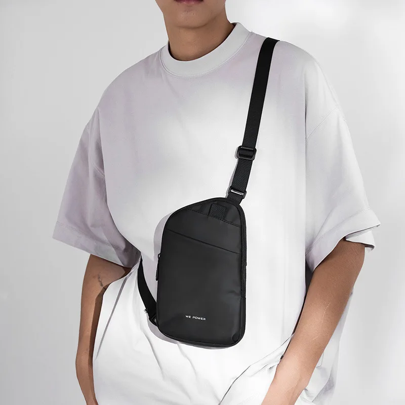 

Мужская легкая и простая сумка через плечо, портативная водонепроницаемая нейлоновая сумка через плечо для поездок на работу, повседневная функциональная нагрудная сумка