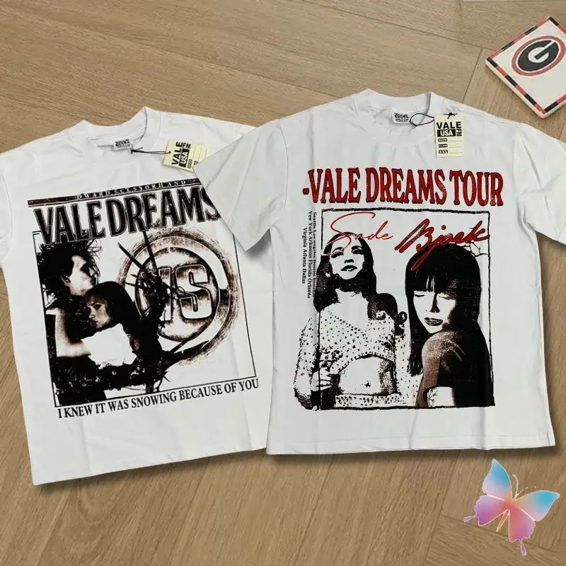 

Stock Summer Vale Forever Dream Valley Tshirts American Streets Trendy Fashionable Portrait Print Short Sleeve Men Women Tops
