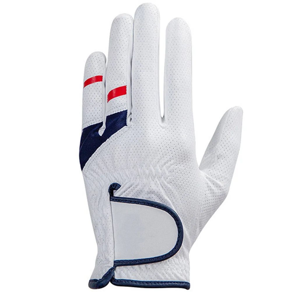 

Left Hand Men Golfing Gloves Outdoor Breathable Non Slip Adjustable Band Finger Protection Golfing Hand Protective Cover