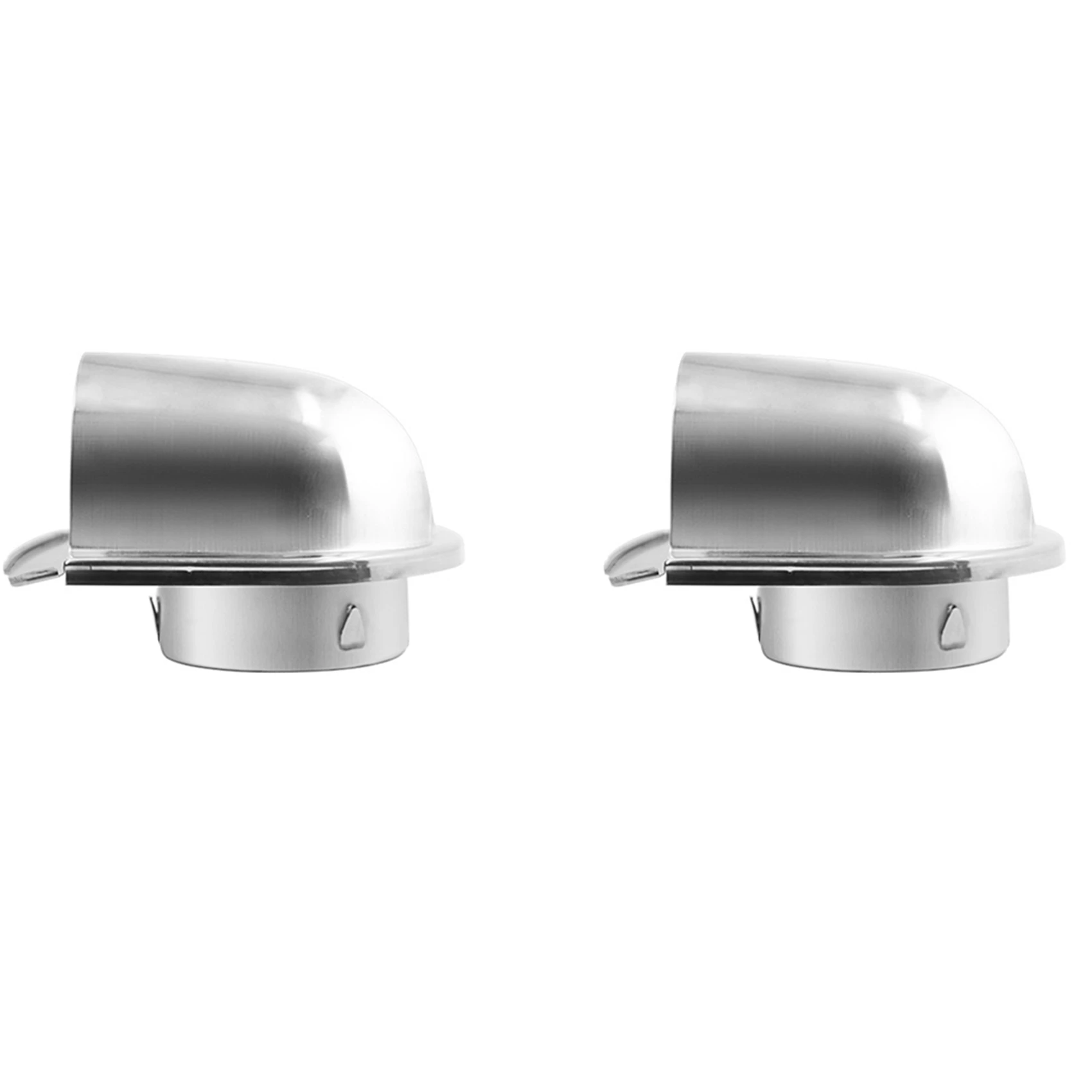 A74E-2Pcs 6Inch 150Mm Waterproof Stainless Steel Vent Vent Hood Anti-Corrosion Exhaust Extractor For Wall Air Outlet Cover,A