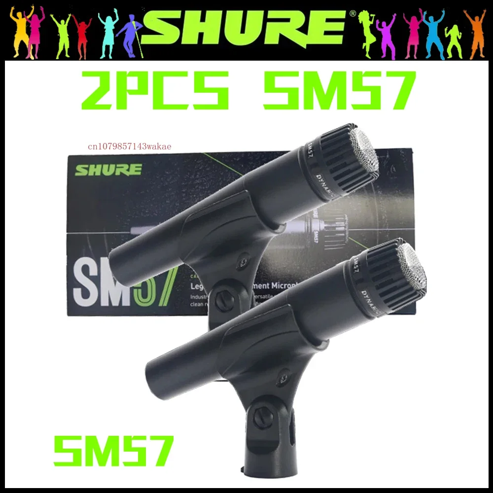 2PCS SHURE SM57 Legendary Dynamic Microphone Professional Wired Handheld Cardioid Karaoke Mic Stage Studio Recording