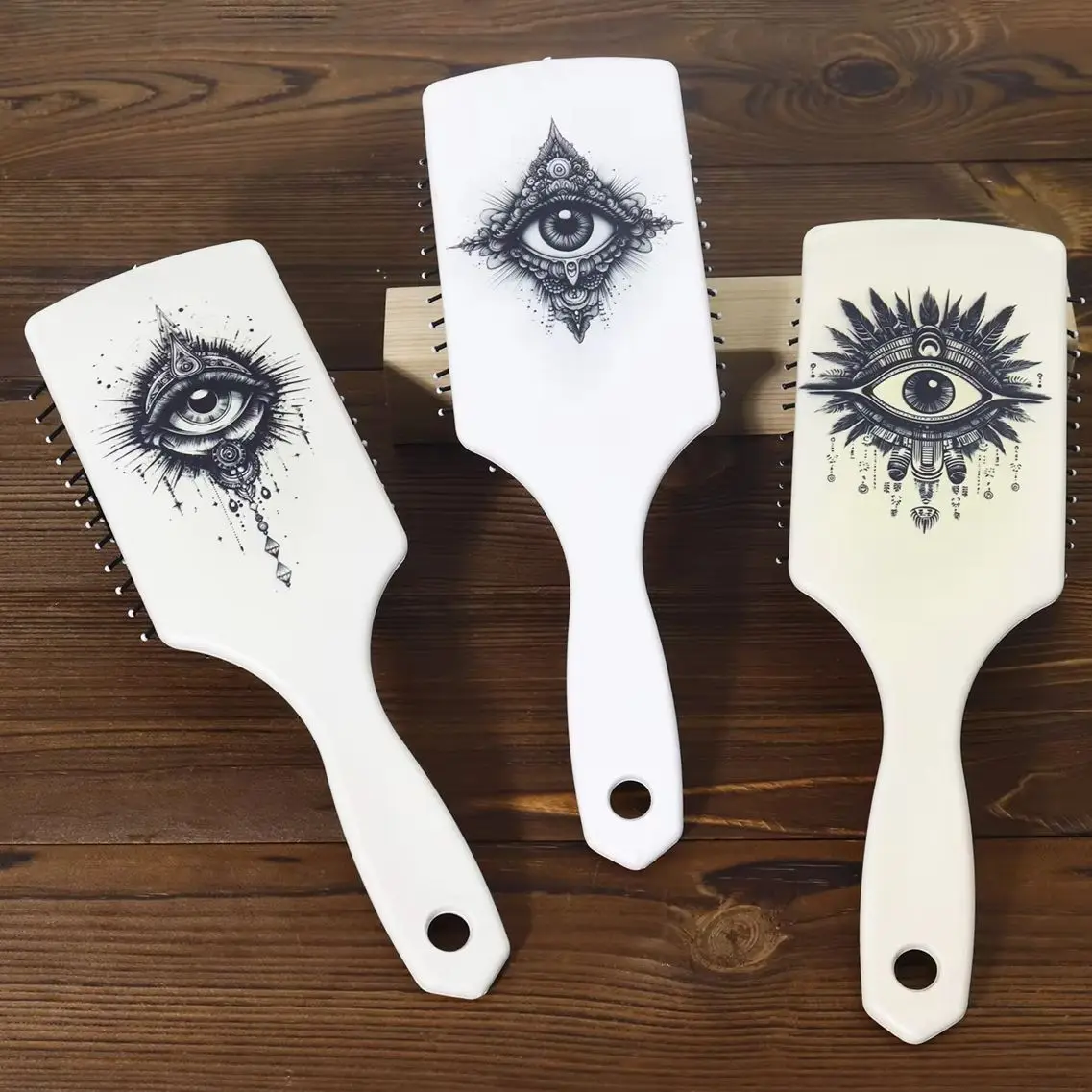 

1 piece of air cushion hair comb with ancient hidden eye pattern, gentle knot breaking&scalp massage,Special for real hair wigs