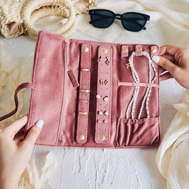 

Jewelry Bag Velvet Jewelry Storage Bag Necklace Earrings Ring Jewelry Storage Roll Bag Jewelry Display