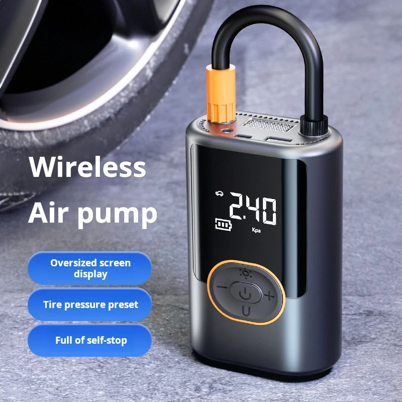 Portable Wireless Car Air Pump High-Pressure Electric Auto Tire Inflator Digital 150psi Rapid Inflation