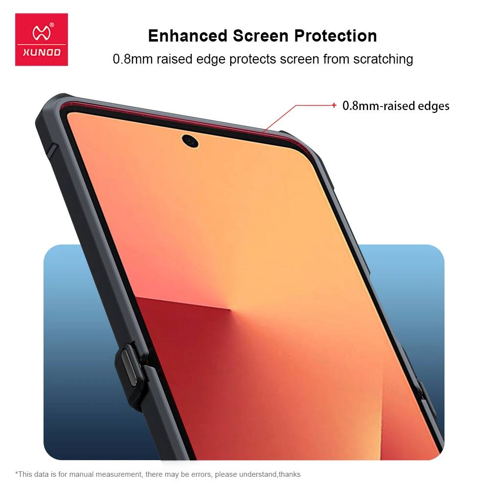 Xundd Etui na Samsung Galaxy Z Flip 7 Odporne na Wstrząsy Przezroczyste Etui na Galaxy Z Flip 7 TPU+PC Anty-Pozłaczenie — zdjęcie produktu 4