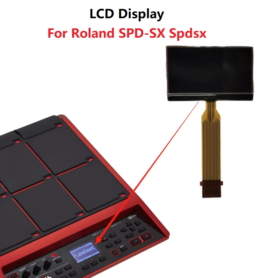 LCD For Roland SPD-SX Spdsx Display Matrix Screen Repair （No backlight）
