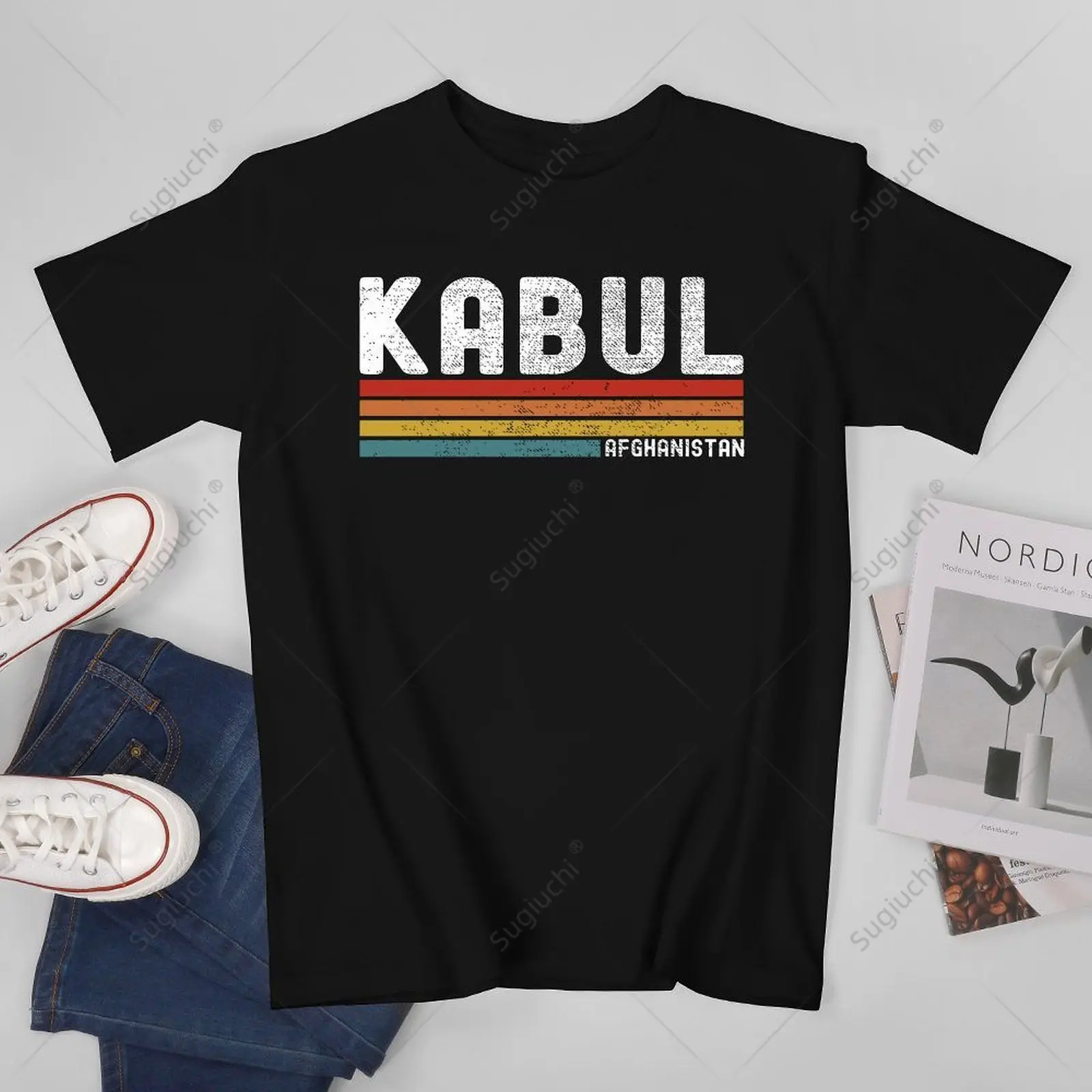 Unisex Men Kabul Capital Afghanistan Vintage I Love Afghanistan Nation Tshirt Tees T Shirts Women Boys 100% Cotton T-Shirt