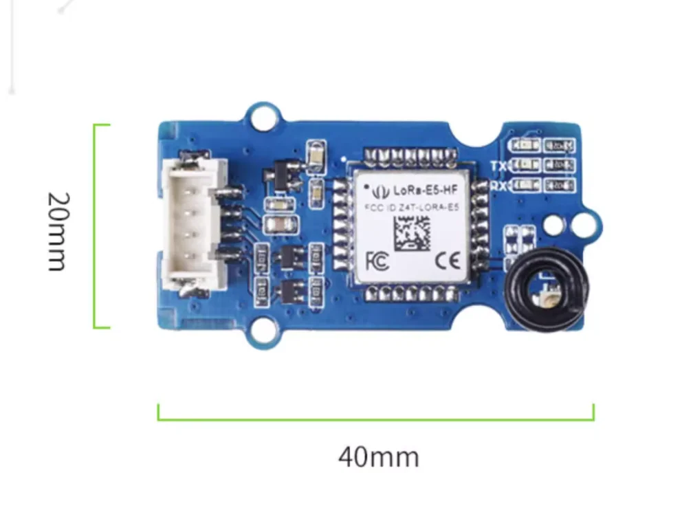 وحدة Grove LoRa-E5 STM32WLE5JC - نطاق طويل 10 كم، LoRaWAN، طاقة منخفضة للغاية، معتمدة من FCC/CE
