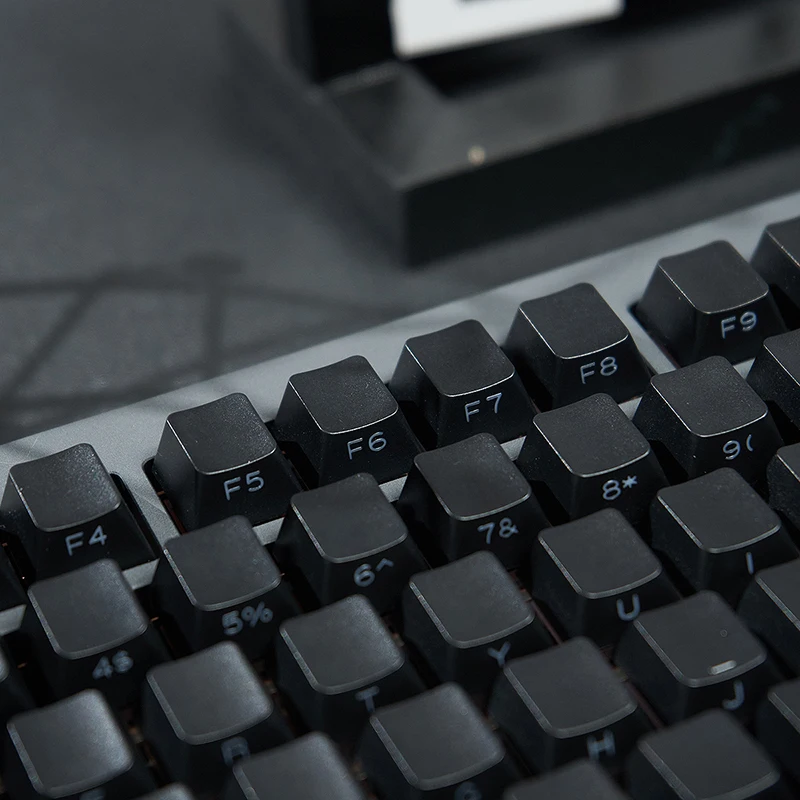 Minimalist ische schwarze Tasten Tasten kappen Kirsch profil pbt Double Shot Keycaps Seite leuchten durch Druck für mx mechanische Tastatur Kit