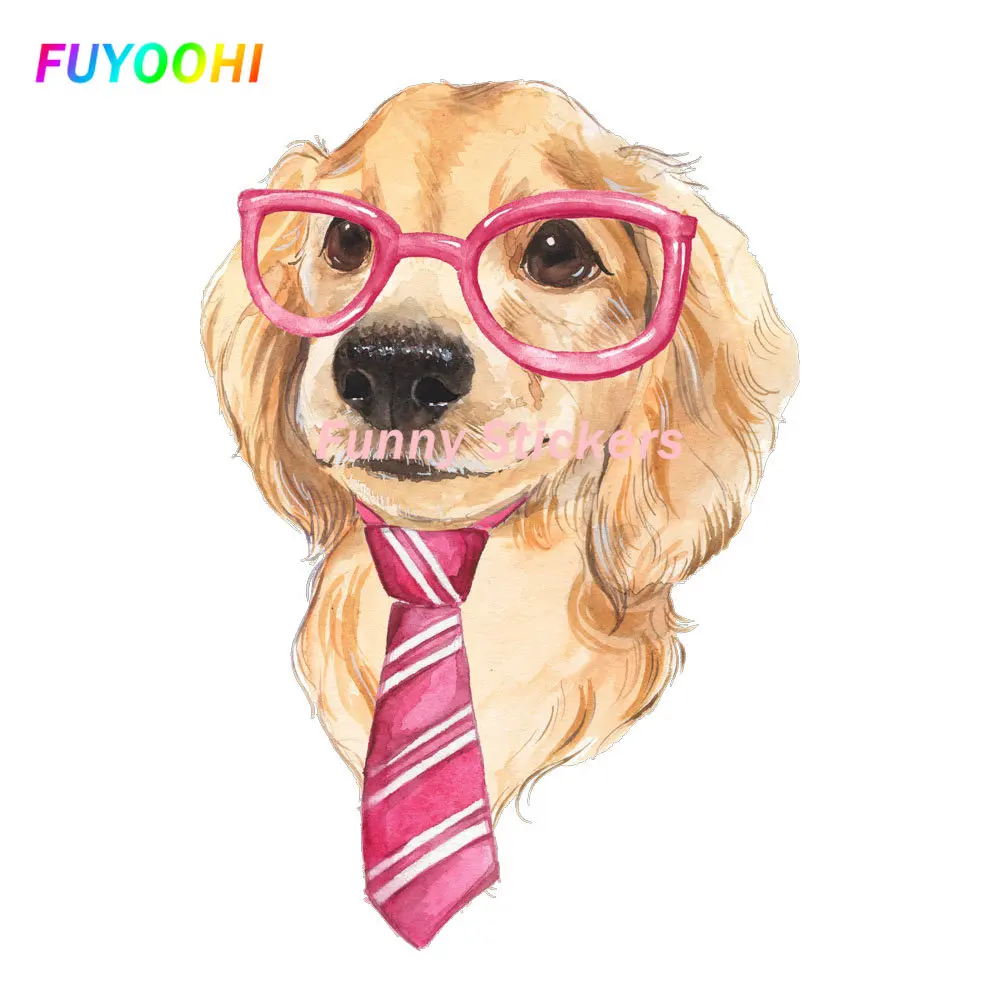 FUYOOHI ملصق أنيق الذهبي المسترد مرسومة باليد الكرتون ملصقات السيارات دراجة نارية الزخرفية عاكس نافذة السيارة الشارات