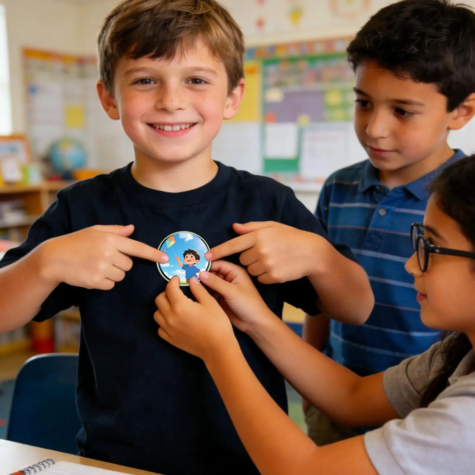 Digital Badge Smart 1.7 Inch Keychain With HD Screen Badge Pin Digital For Certificate Backpack Bag Business Cosplay Door