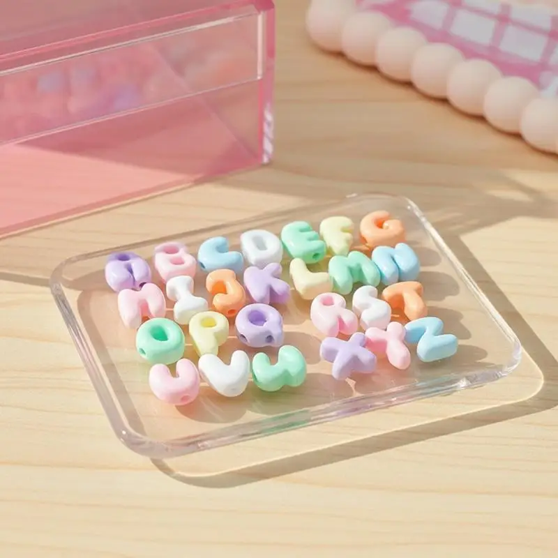 26-teiliges Set mit Pastellfarbenen Harz-Alphabet-Buchstabenanhängern im niedlichen Blasendesign, vollständiges AZ-Set für DIY-Schmuckherstellung, Handyhüllen-Dekoration und Bastelarbeiten – Detail 25