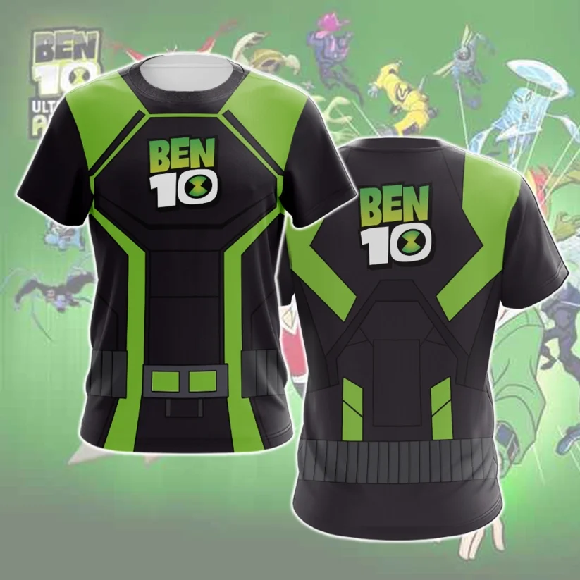 أنيمي Omnitrix Ben10 تأثيري تي شيرت ثلاثية الأبعاد بن تينيسون طباعة الكرتون المحملة الصيف الرجال النساء Harajuku قصيرة الأكمام تأثيري تيز
