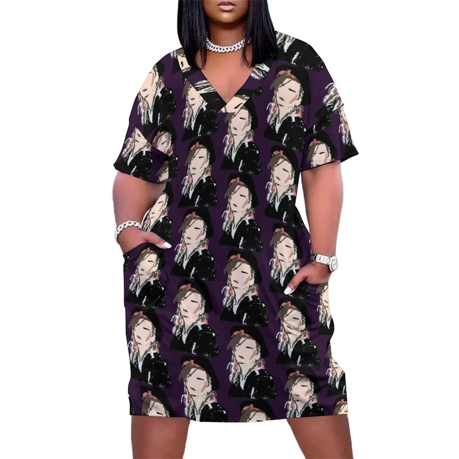 

Man Without Conviction Loose Pocket Dress Woman's evening dress clothes for women Women's clothing