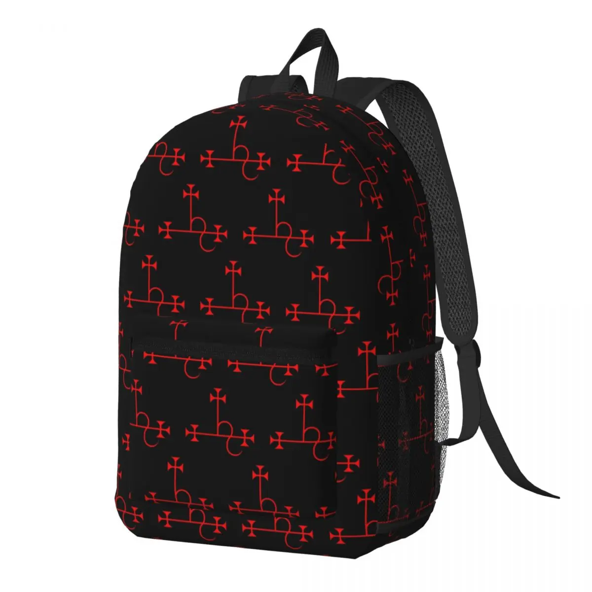 

Lilith - Goetia Style Sigil - Uncircled (Red) Poster Backpack Daypack Boys Girls BookBag School Bag Shoulder Bags for Men Women