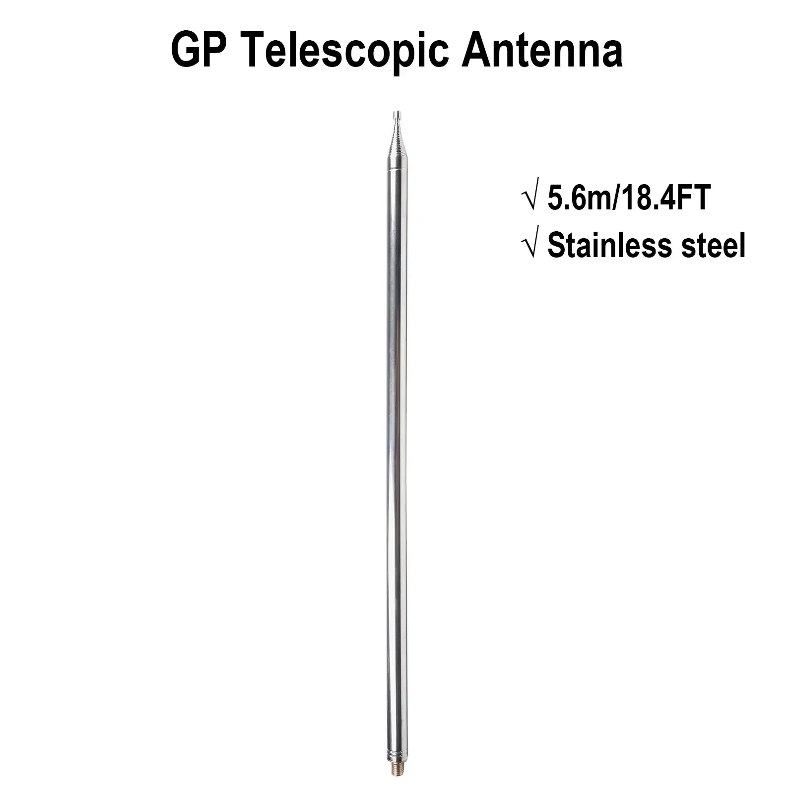 

5.6M/18.4FT GP Telescopic Antenna For Ham Radio Shortwave Antenna Antenna High Quality Telescopic Antenna