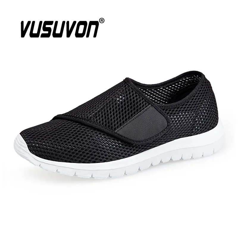 Men Walking Shoes Women Breathable Jogging Fashion Mesh Black Summer Spring Black For Casual Slip-On Loafers Size 36-45