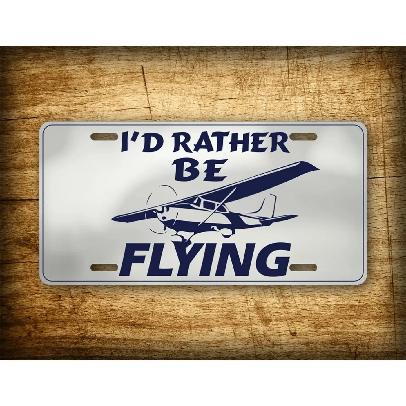 

1PC Personalized Pilot Aviation Vintage Metal Sign, I'd Rather Be Flying Quote, Waterproof Dustproof Ornament (Only Decoration)