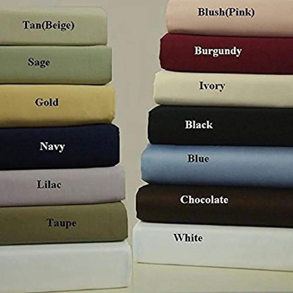 Royal Hotel Solid Periwinkle Top-Split-Calking: Adjustable Caliornia King Bed Size Sheets, 4PC Bed Sheet Set, 100% Cotton, 300 T