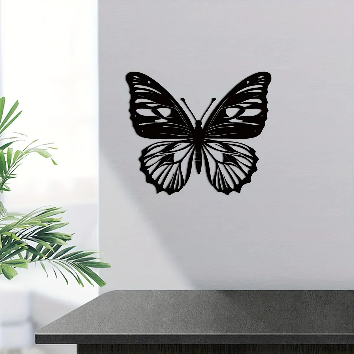 CIFBUY-decoración colgante de pared de mariposa de Metal grande para jardín, decoración elegante para exteriores, arte de pared de Metal grande, Ideas de decoración de porche Ga