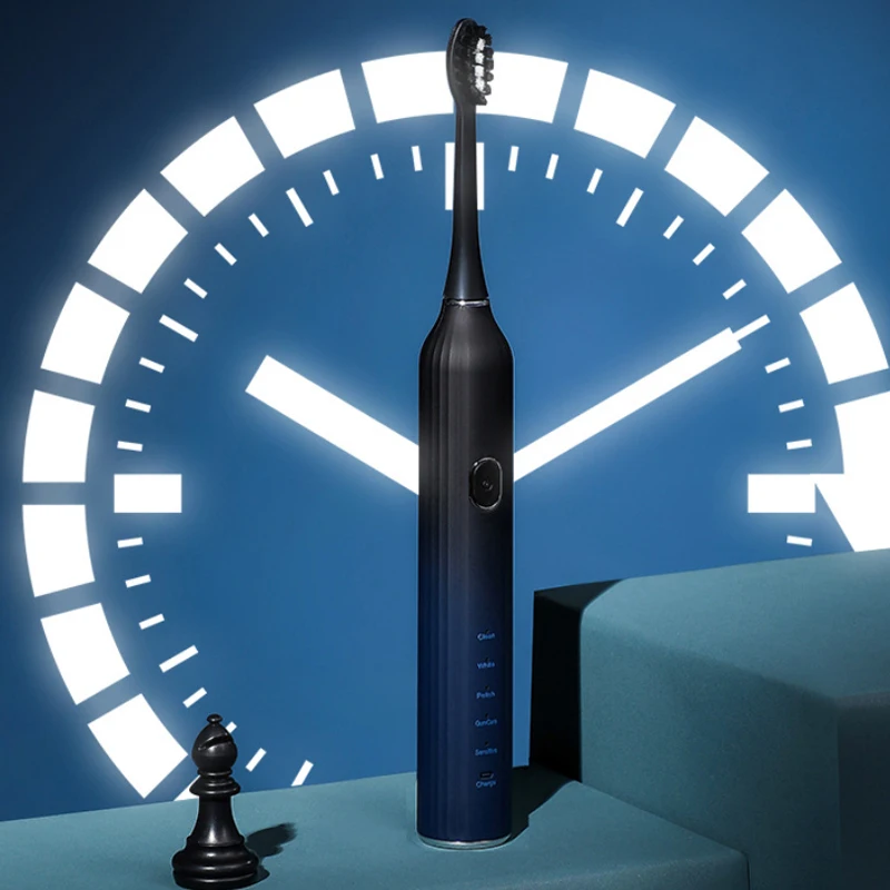 

Звуковая электрическая зубная щетка, пятискоростной режим, домашняя мягкая волосы, зарядка через USB, водонепроницаемый очиститель для зубов для взрослых, автоматический набор для пар