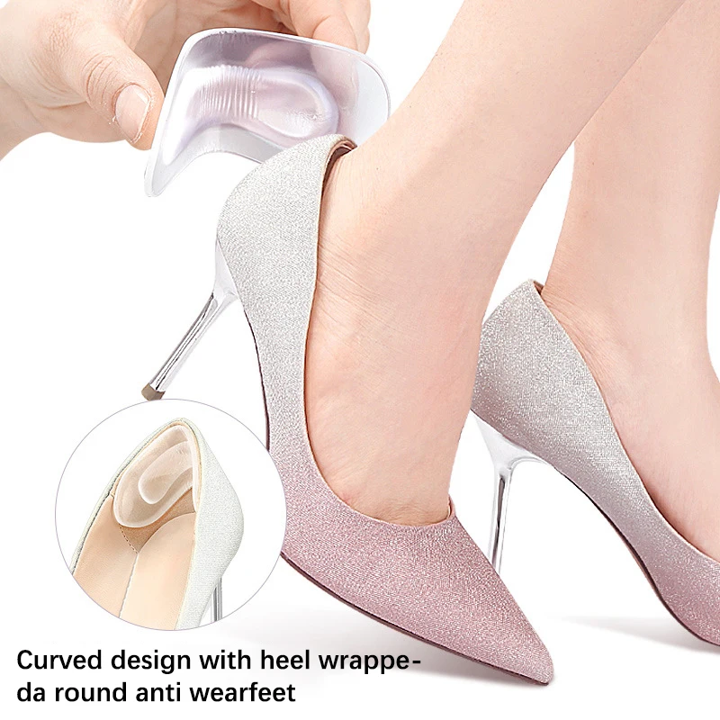 1Pairs Gel Insoles For Shoes Women High Heel Liner Grips Protector Sticker Anti-Wear Shoe Heel Pad Foot Pain Relief Inserts