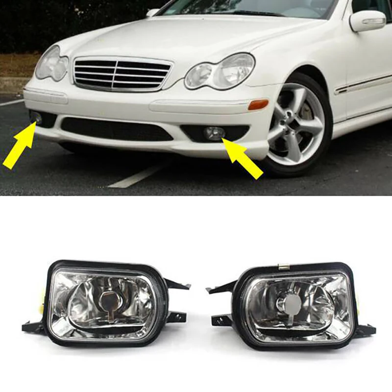 Car Front Bumper Fog Lights Lamp Foglight Without Bulb for Benz C-Class W203 2001-2007 Right 2158200656