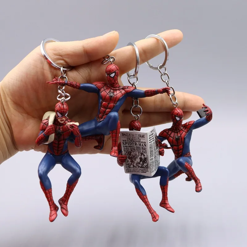 

Marvel Spider Man Keychain Cute Anime Girl Gift Children Toy Student Supplies Backpack Decoration Women Accessories Wholesale