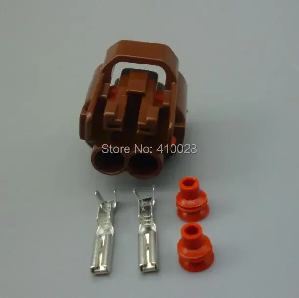 worldgolden  2 Pin 2.0mm brown female fuel Injector Connector 6189-0033