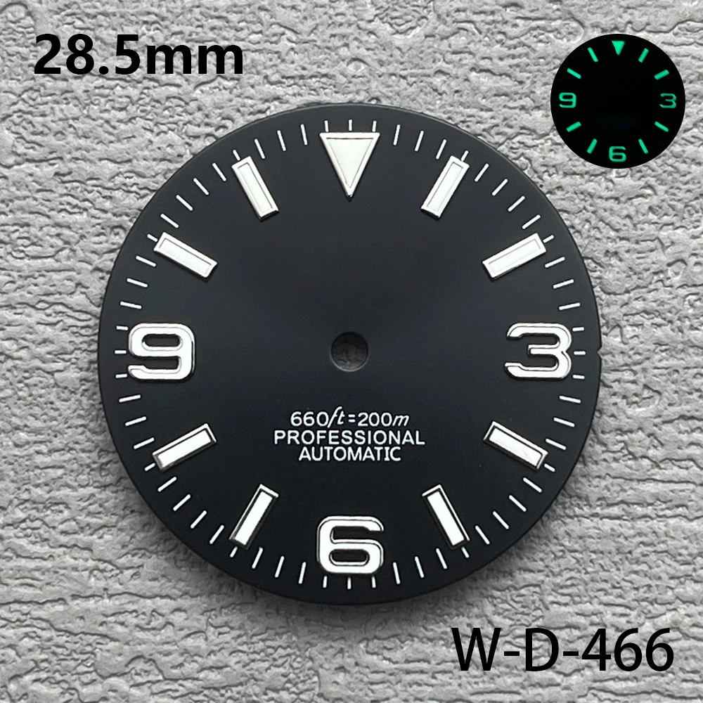 28,5 мм S Logo Ex plorer Sunray циферблат подходит для механизма NH35/NH36/4R/7S зеленый светящийся аксессуар для модификации часов 3/3,8/4O'clock