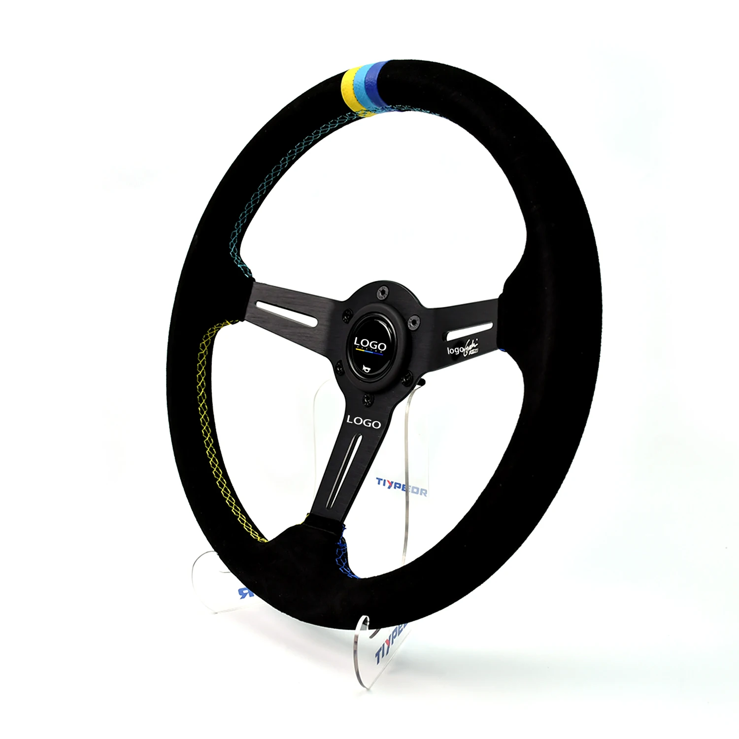 Setir Balap Kulit Suede Berkualitas Tinggi Jdm 14 Inci Gaya Gredy