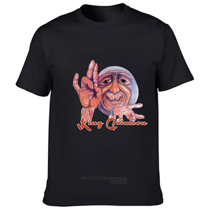 

King Crimson English Rock Band T Shirt Summer Short Sleeve O-neck Mens Black White Graphic Tee Hip-hop Streetwear Ropa Hombre