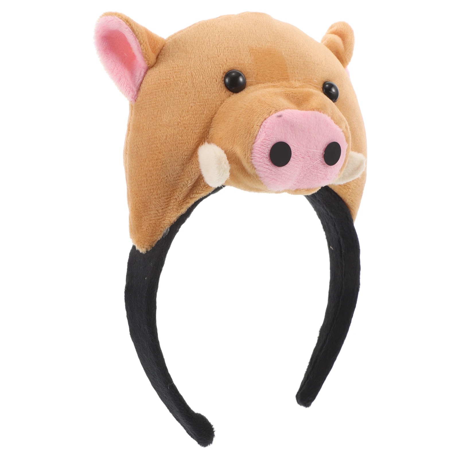 

Piggy Headband Brown Animal Ears Farm Headbands Kids Hair Accessories Cartoon Headdress Adorable Design Comfortable Performance