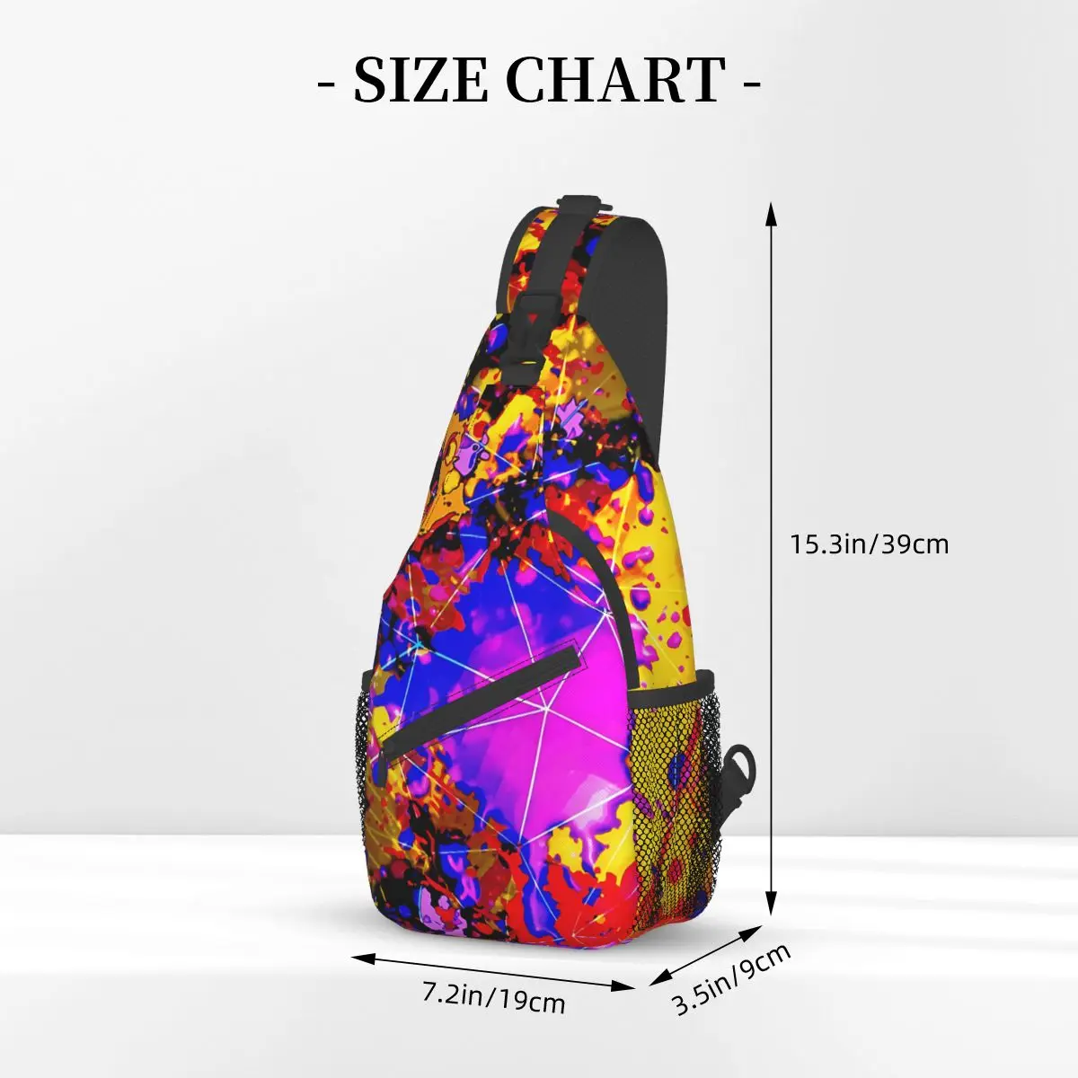 Graffiti Style Art Crossbody Bag Sports Street Art Chest Bag Unisex Women Man Fashion Shoulder Backpacks Travel