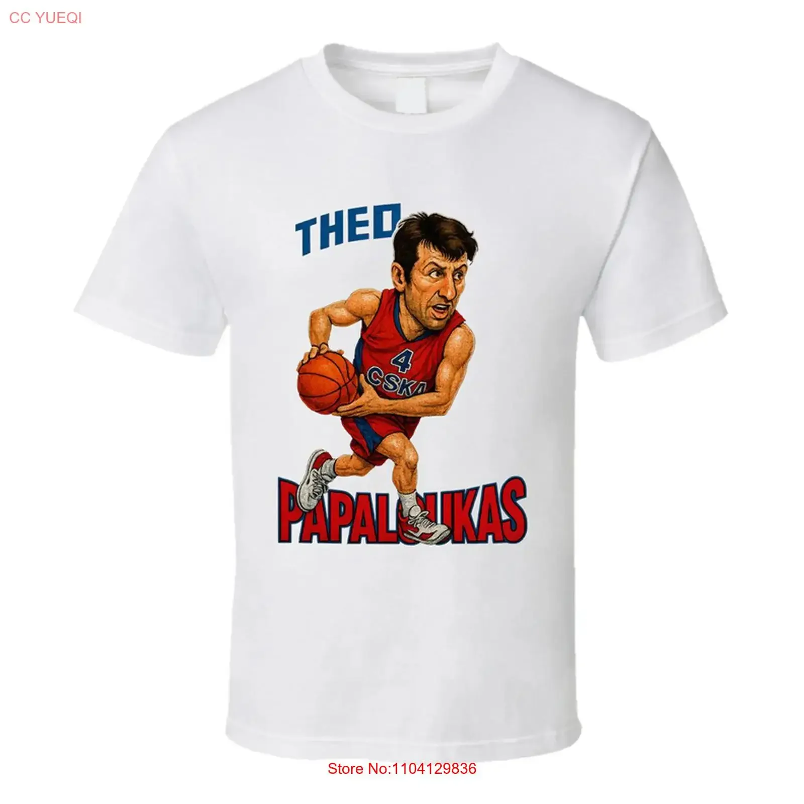 Theo Papaloukas Caricature Fan T Shirt vintage Washed graphic streetwear Soft Slightly Top For Everyday Wear Stretched